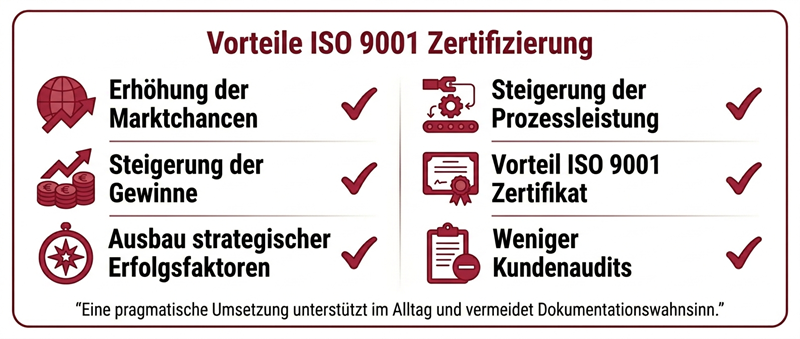 Vorteile ISO 9001 Zertifizierung